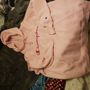Womens pink XL champion hoodie